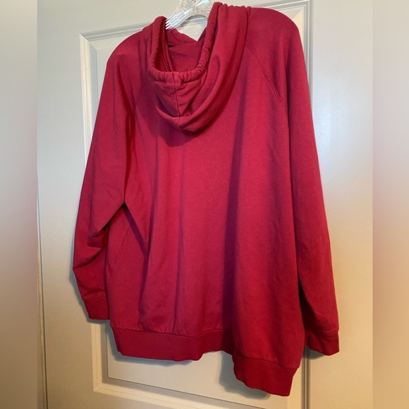 Burgundy Hoodie with Sparkly Ties - Picture 2 of 4